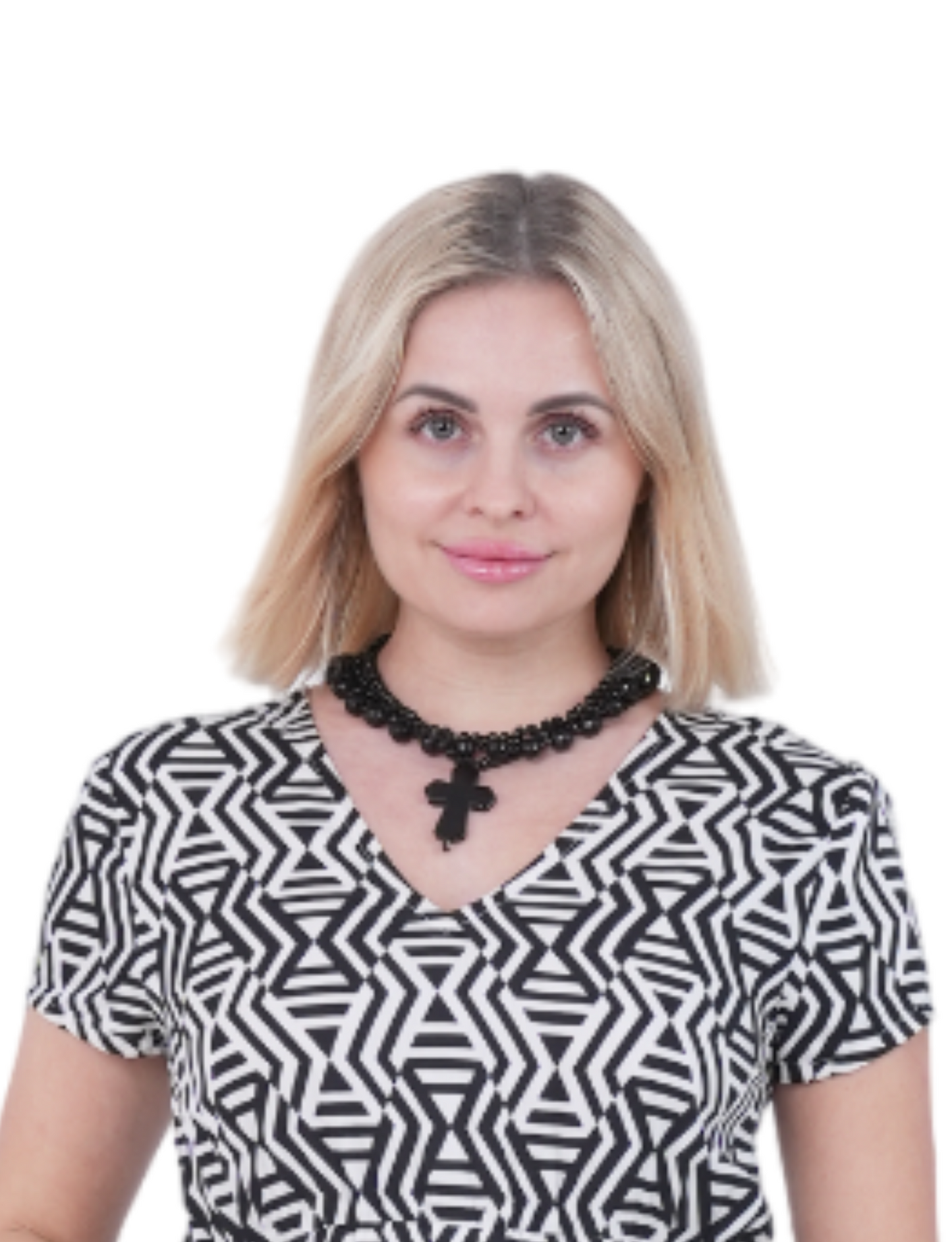 WHITE or BLACK BEAD CHOKER NECKLACE