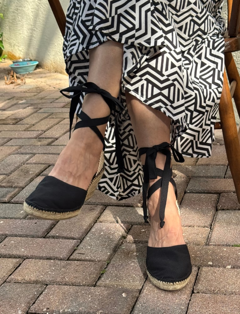 Spanish Black Espadrilles