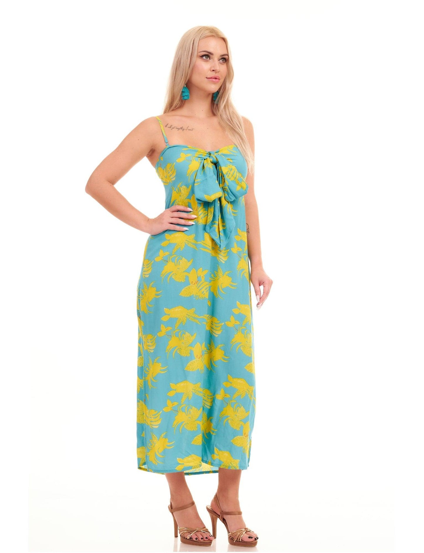 AMALFI DRESS - SUNFLOWERS - Woman Dress - Acqua Bonita