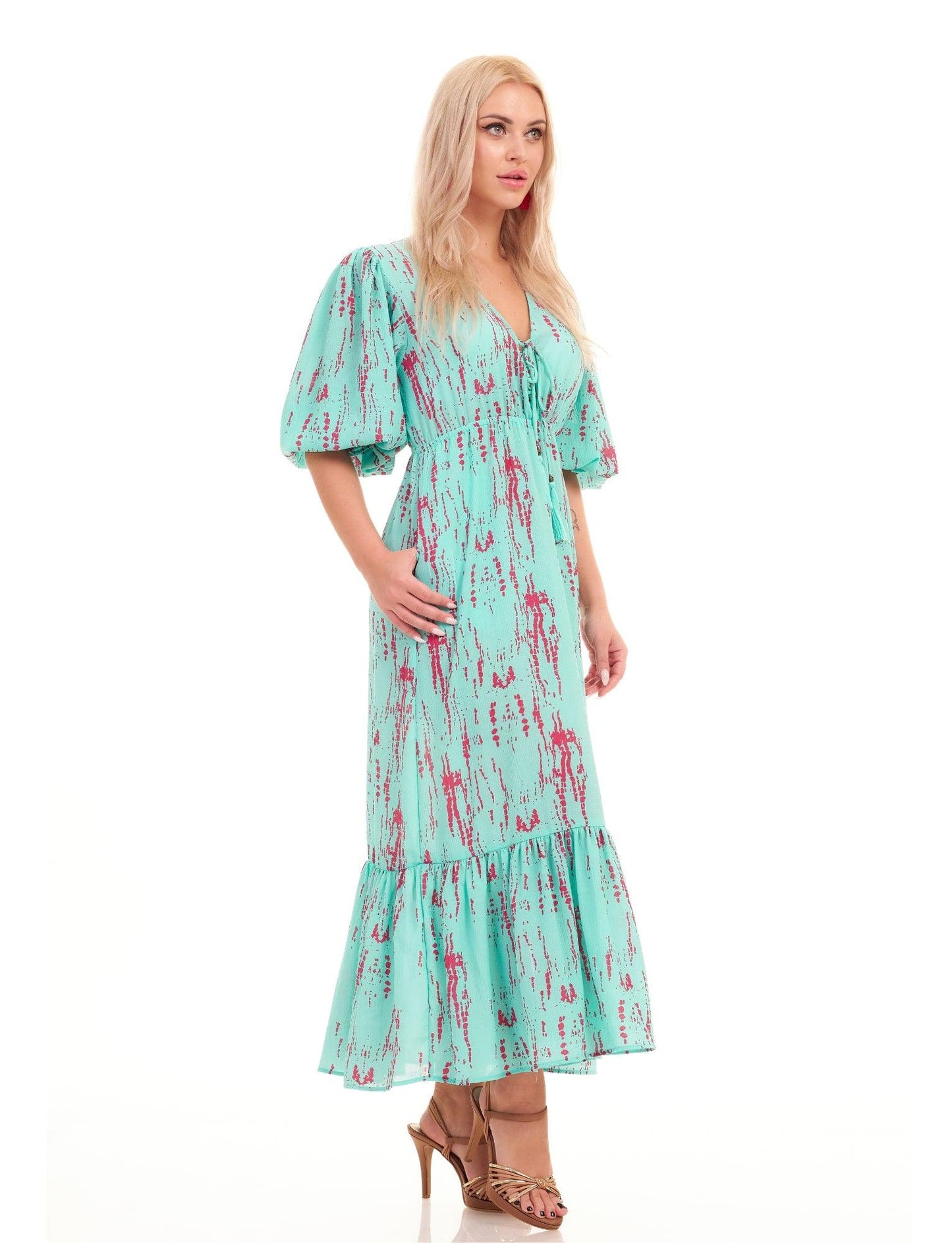 ARABELLA DRESS - AQUA - Woman Dress - Acqua Bonita
