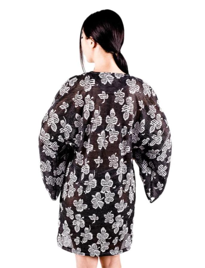 FLORAL KIMONO SLEEVE KAFTAN - Woman - Acqua Bonita