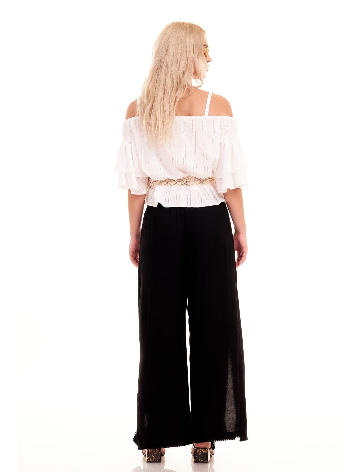 PALAZZO PANTS - BLACK - Woman - Acqua Bonita