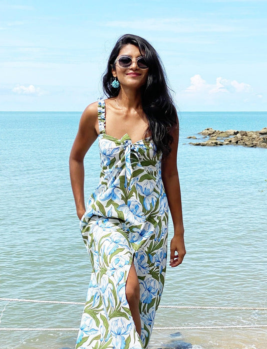 ruffle-strap-floral-maxi-dress-blue-acqua-bonita
