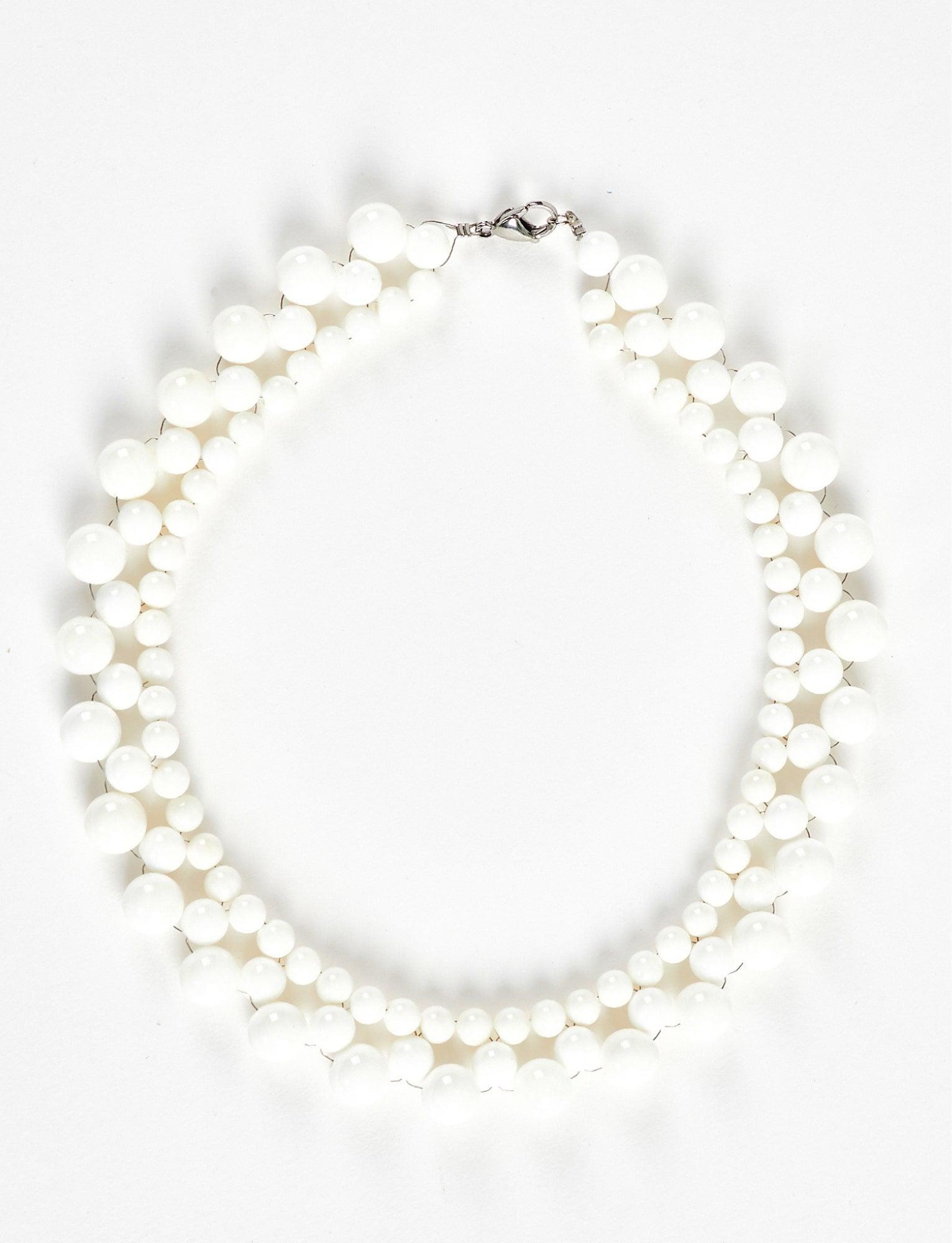 WHITE-BEAD-CHOKER-NECKLACE-Necklace-Acqua Bonita