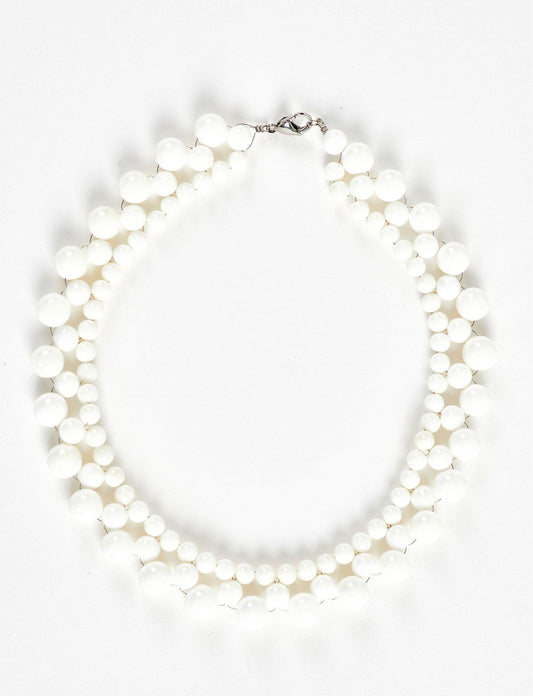 WHITE-BEAD-CHOKER-NECKLACE-Necklace-Acqua Bonita