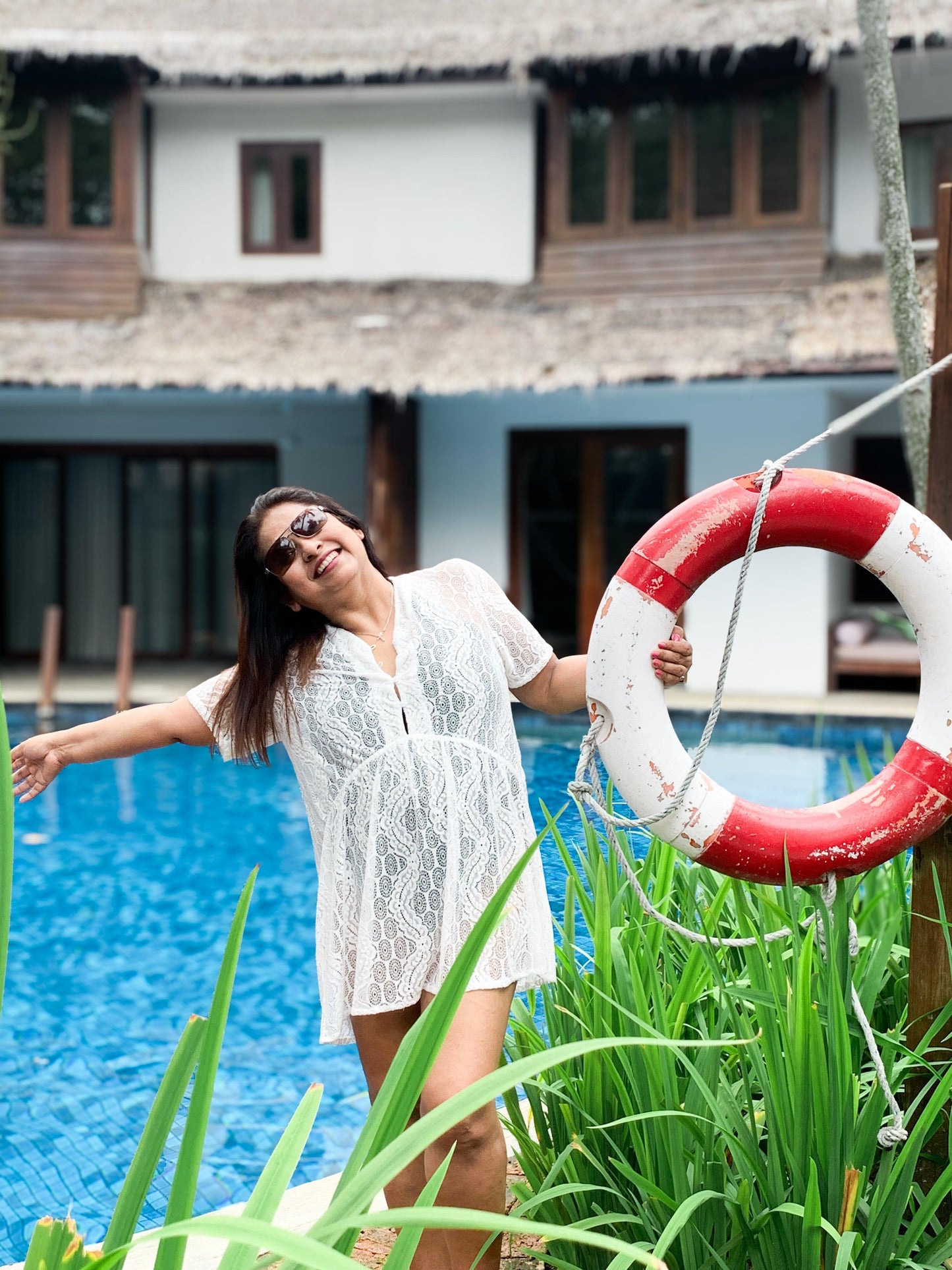 WHITE LACE BEACH COVER UP - Woman - Acqua Bonita