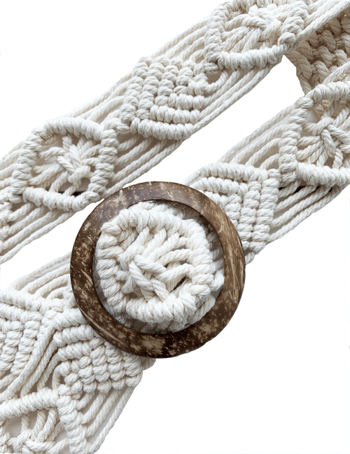 COCONUT MACRAME BELT - Woman - Acqua Bonita