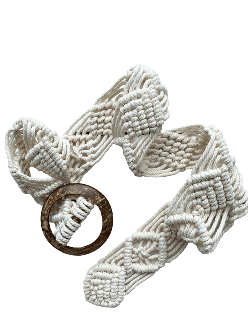 COCONUT MACRAME BELT - Woman - Acqua Bonita