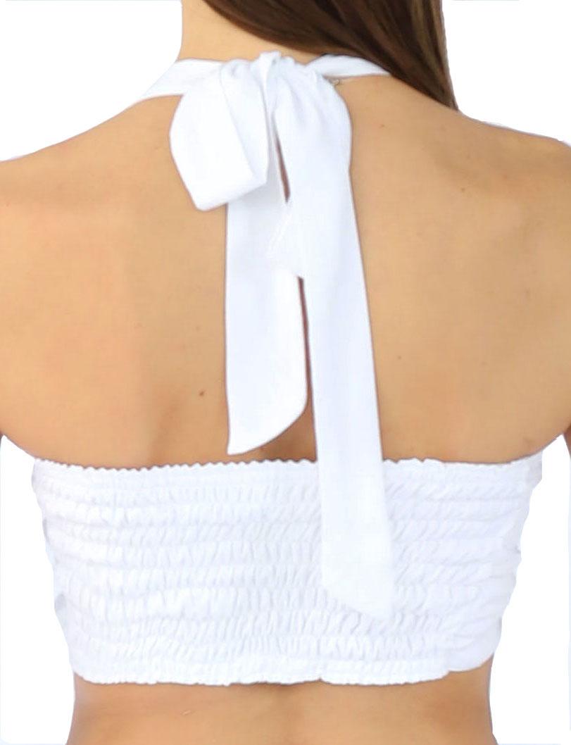 CROPPED WHITE HALTER TOP - Woman - Acqua Bonita