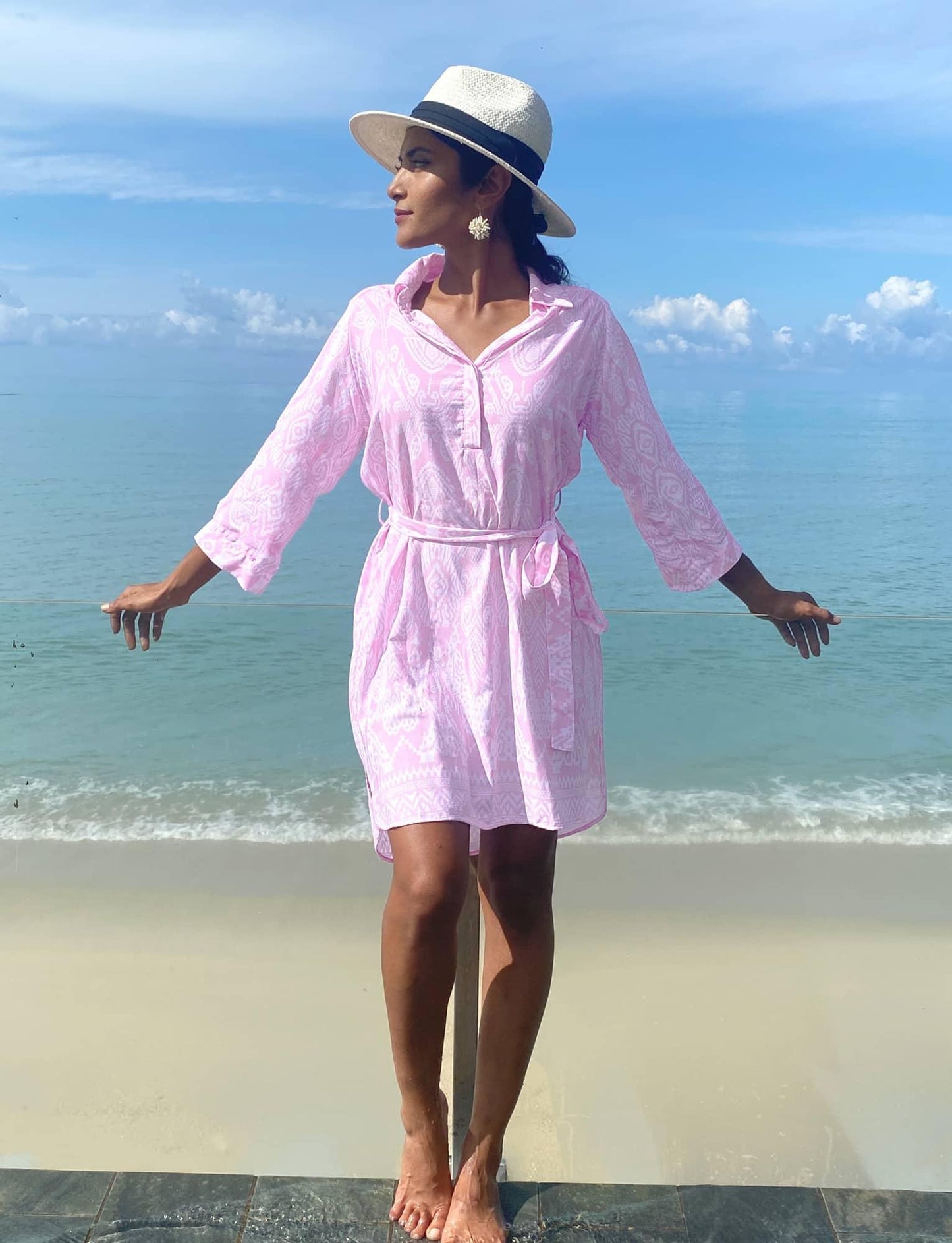 LIMA SHIRT DRESS IN PINK - Woman - Acqua Bonita