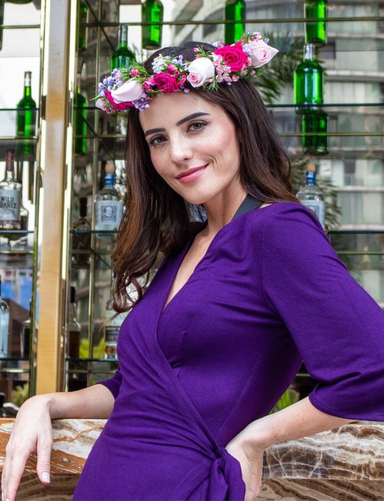 PURPLE WRAP SUMMER DRESS - Woman - Acqua Bonita