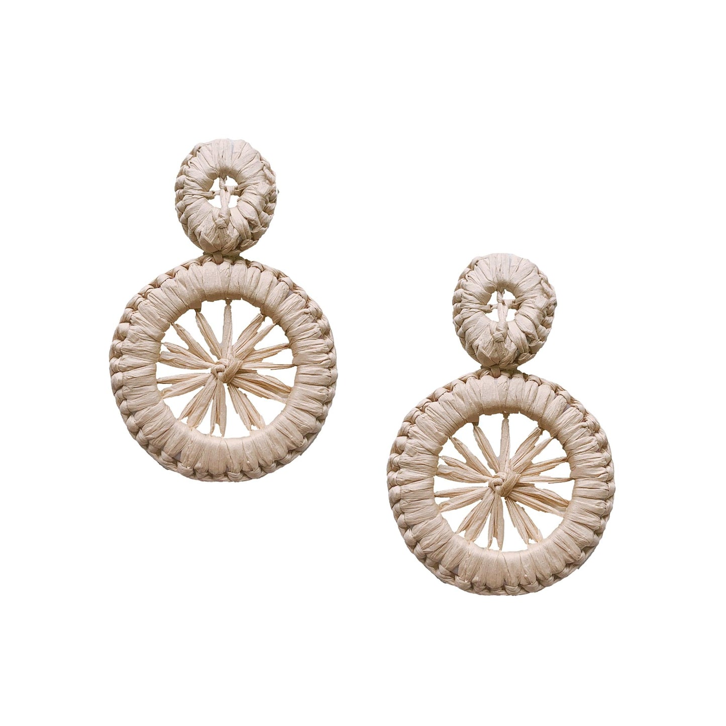 RAFFIA SUNSET EARRINGS - - Acqua Bonita