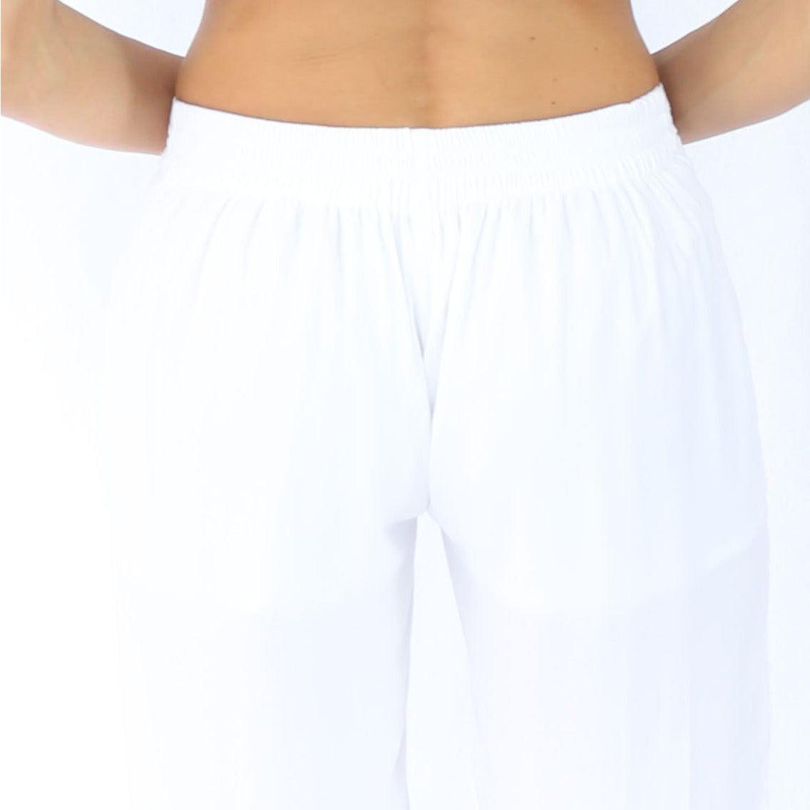 WHITE CROPPED PANTS - Woman - Acqua Bonita