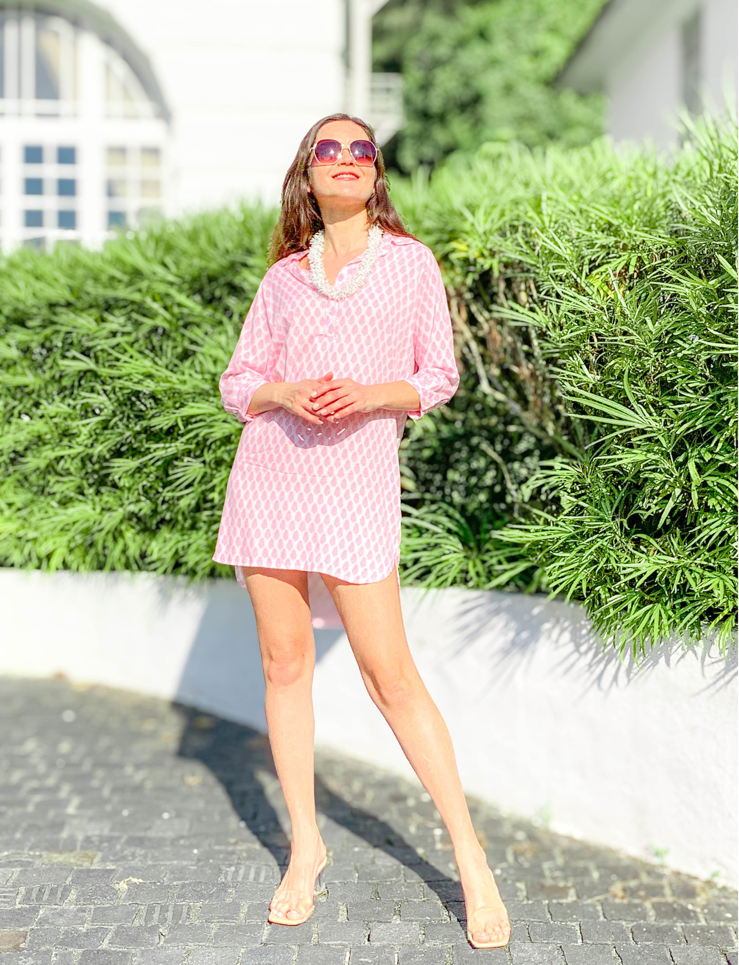 LIMA SHIRT DRESS - INDIAN ROSE