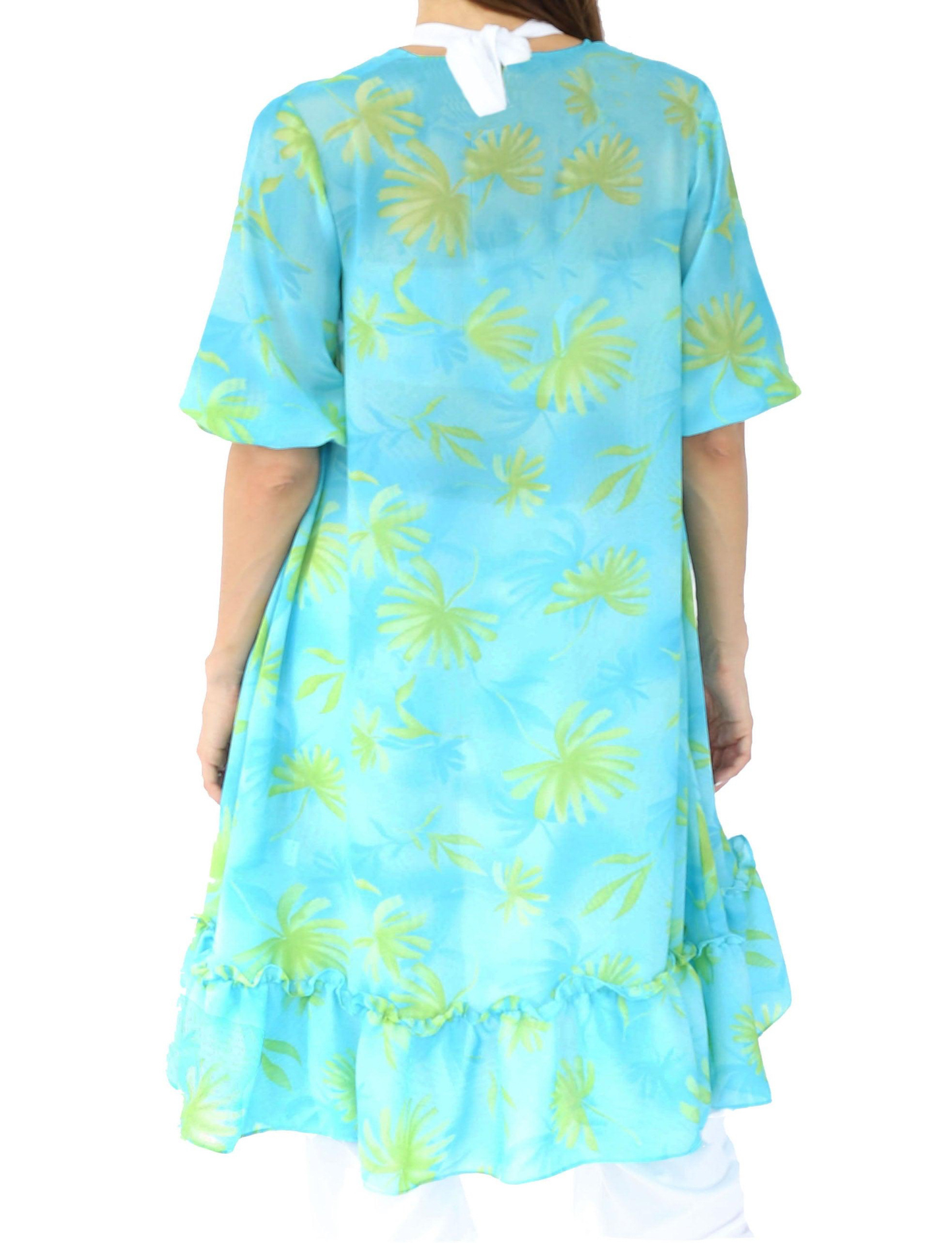 RUFFLE KIMONO COVER-UP