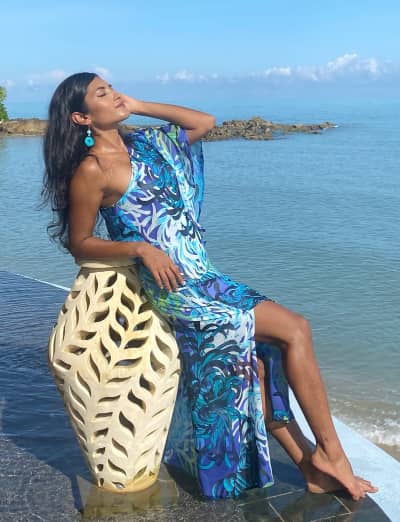 One Shoulder Summer Dress Acqua Bonita Resort Beach collection