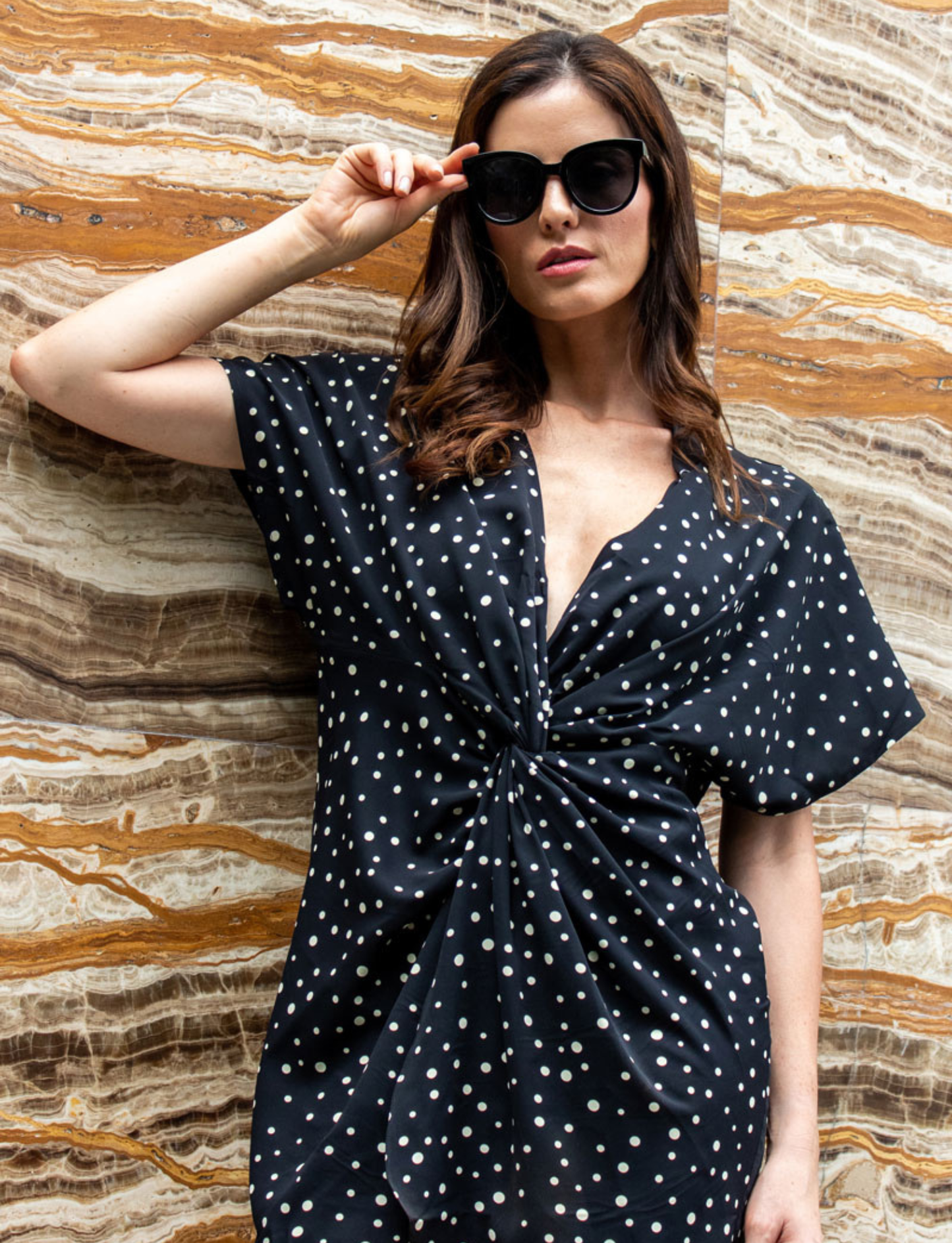 knotted-beach-kaftan-black acqua-bonita lifestyle 1